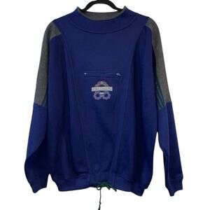 Vintage Gitano Blue Pullover Sweatshirt 90s Utility Aesthetic Retro Sport Core